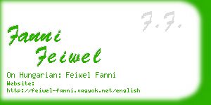 fanni feiwel business card